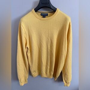 Brooks Brothers Extra Fine Italian Merino Wool Sweater - Yellow - Large like new